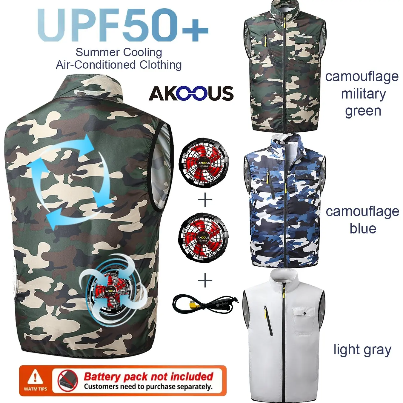 12V/5V USB Dual Fan Men Cooling Vest Wearable Air Conditioned Summer Waistcoat for Outdoor Work Fishing Hiking
12V/5V USB Dual Fan Men Cooling Vest Wearable Air Conditioned Summer Waistcoat for Outdoor Work Fishing Hiking