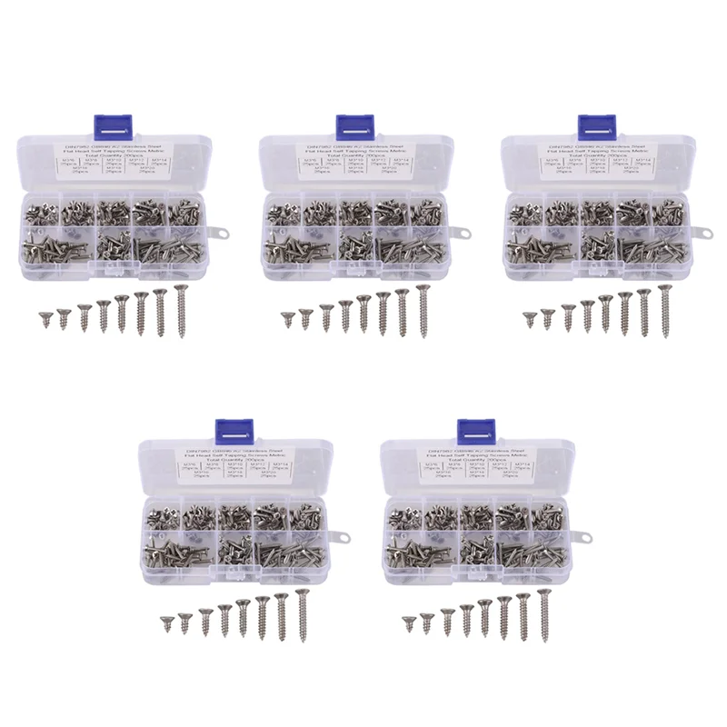 Flash Trend 1000Pcs M3 Stainless Steel Flat Head Screws Kits High Strength Self-Tapping Screws Assortment Set For Wood Furniture 
Flash Trend 1000Pcs M3 Stainless Steel Flat Head Screws Kits High Strength Self-Tapping Screws Assortment Set For Wood Furniture