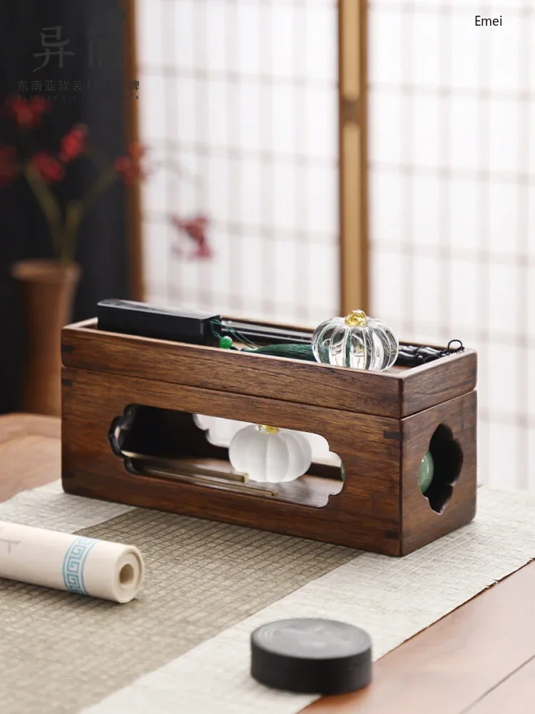 Retro Solid Wood Calligraphy Materials Storage Rack Chopsticks Table Pen Holder Stationery Writing Brush Storage Box
Retro Solid Wood Calligraphy Materials Storage Rack Chopsticks Table Pen Holder Stationery Writing Brush Storage Box