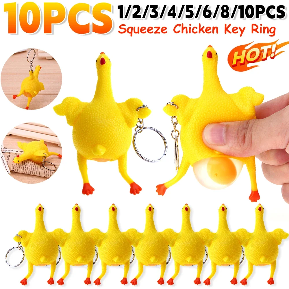 PVC Chicken Laying Egg Key Buckle Portable Vent Chicken Toy Lightweight Elastic Soft Decompression for Children Holiday Gift
PVC Chicken Laying Egg Key Buckle Portable Vent Chicken Toy Lightweight Elastic Soft Decompression for Children Holiday Gift