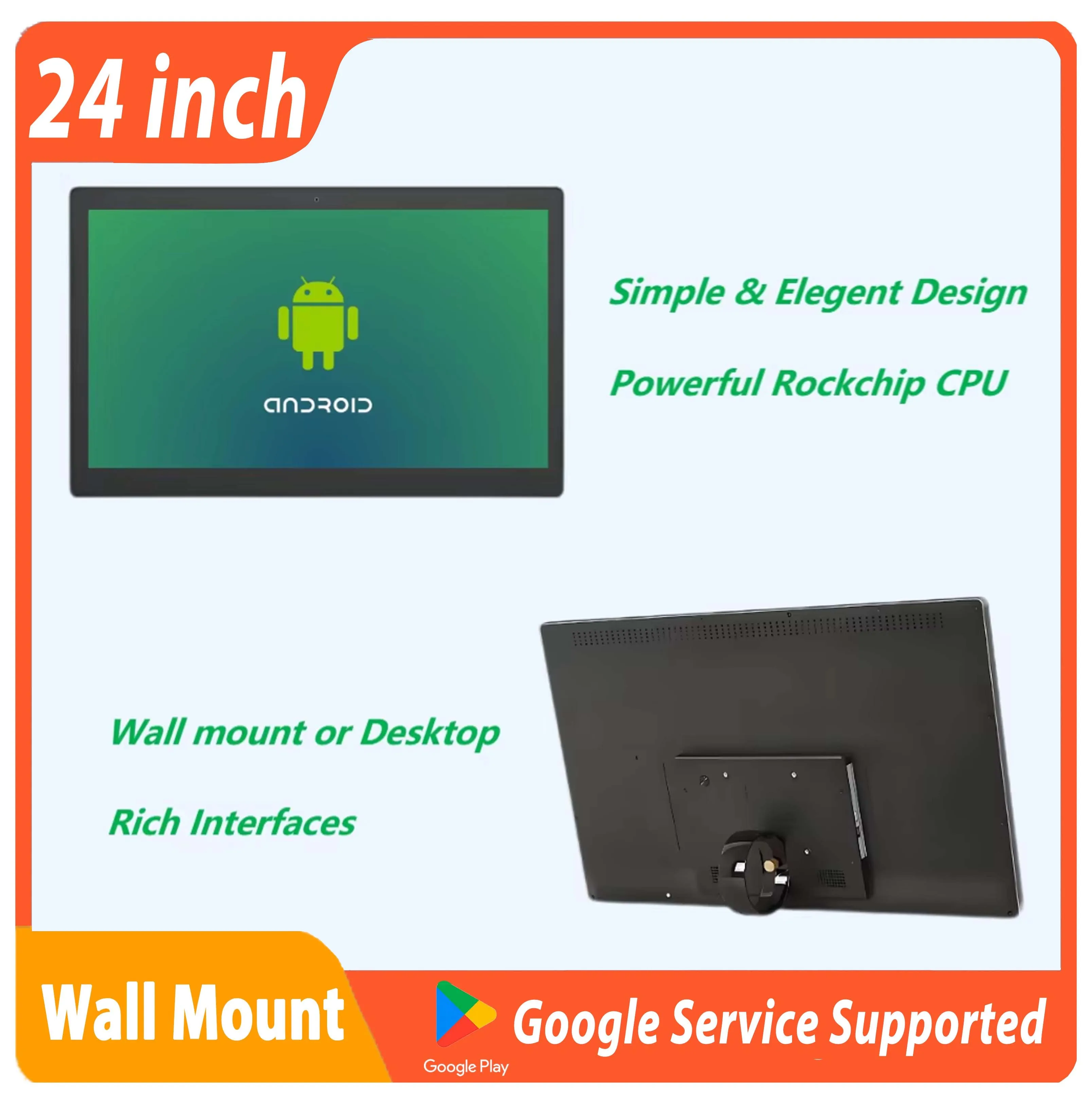 Wall Mounted 24 Inch 4G+64G Memory Capacitive Touch Screen Android PC Restaurant Kitchen KDS Advertisement Tablet Monitor VESA
Wall Mounted 24 Inch 4G+64G Memory Capacitive Touch Screen Android PC Restaurant Kitchen KDS Advertisement Tablet Monitor VESA