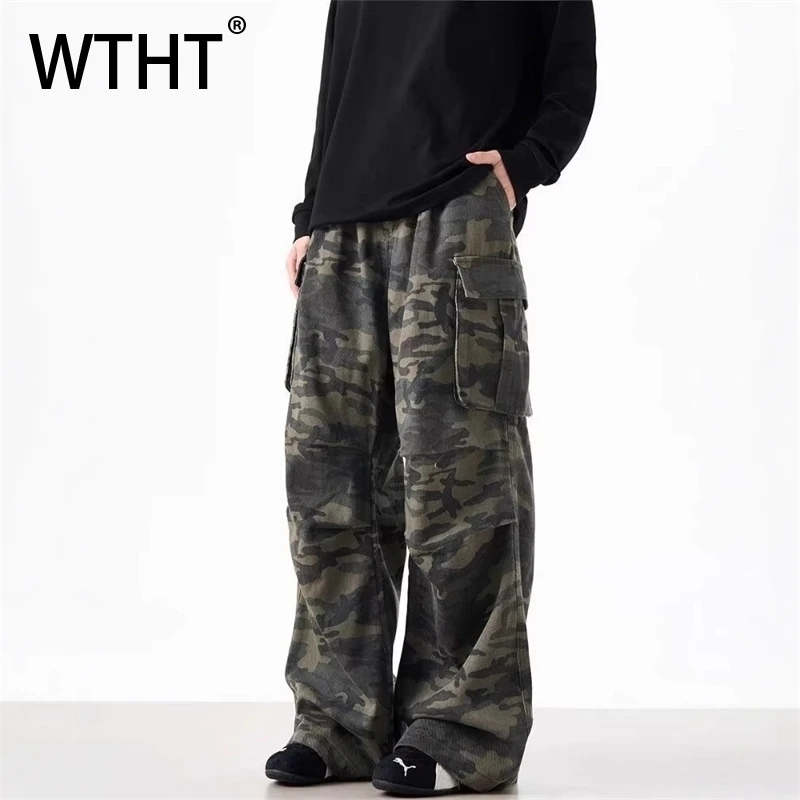 WTHT Vintage 2025 Summer Men's Camouflage Pockets Cargo Denim Pants Fashion American Style Wide Leg Straight Jeans Male 2A0895
WTHT Vintage 2025 Summer Men's Camouflage Pockets Cargo Denim Pants Fashion American Style Wide Leg Straight Jeans Male 2A0895