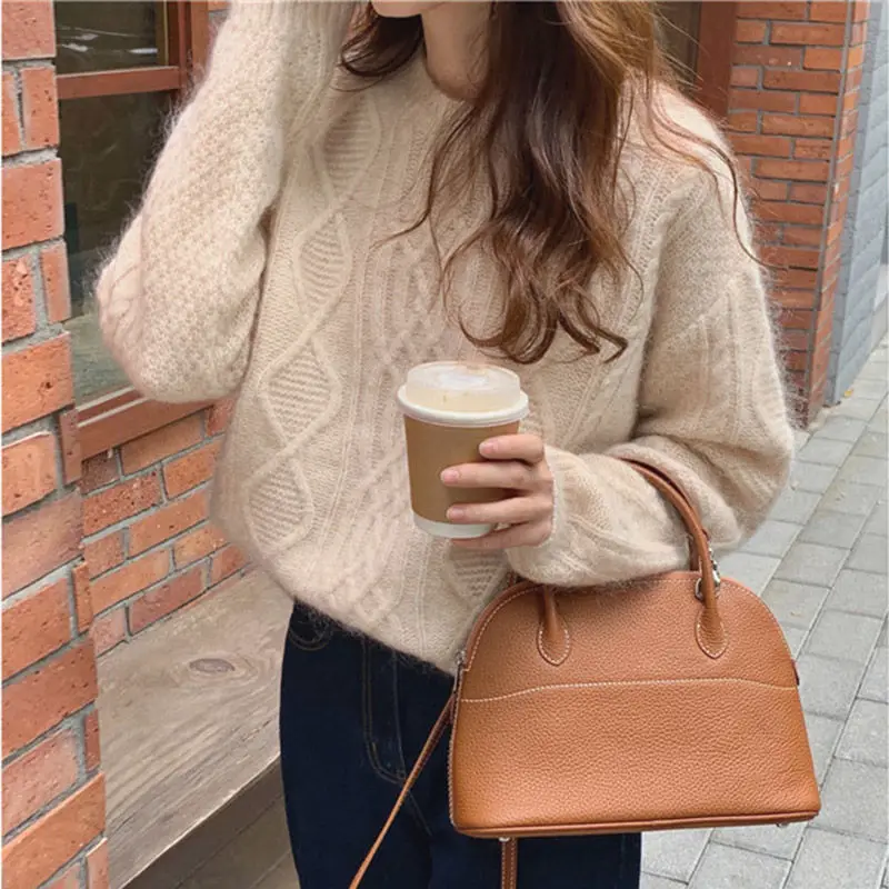 Women's Oversize Sweaters O Neck Solid Vintage Pullover Jumper Winter Thick Warm Knitted Sweater for Pull Femme E888
Women's Oversize Sweaters O Neck Solid Vintage Pullover Jumper Winter Thick Warm Knitted Sweater for Pull Femme E888