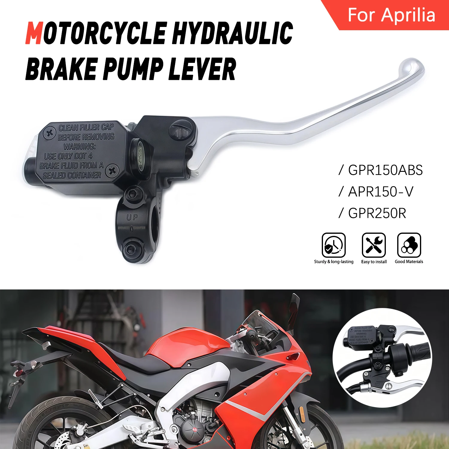 Motorcycle Brake Pump Front Master Cylinder Hydraulic Brake Lever For Aprilia GPR150 ABS GPR150ABS APR150 V APR150-V GPR250R
Motorcycle Brake Pump Front Master Cylinder Hydraulic Brake Lever For Aprilia GPR150 ABS GPR150ABS APR150 V APR150-V GPR250R