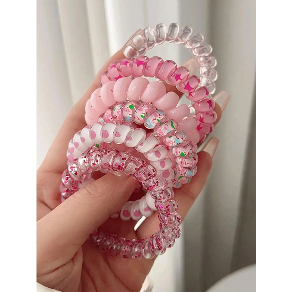6pcs Gradient Spiral Scrunchies Hair Ties Elastic Hair Bands For Girls' Hair Accessories
6pcs Gradient Spiral Scrunchies Hair Ties Elastic Hair Bands For Girls' Hair Accessories