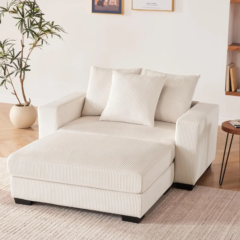 58.3" Comfy Deep Seat Oversized Chaise Lounge Indoor for Living Room, Solid Wood Sleeper Reclining Chair with Thickened Cushions
58.3" Comfy Deep Seat Oversized Chaise Lounge Indoor for Living Room, Solid Wood Sleeper Reclining Chair with Thickened Cushions