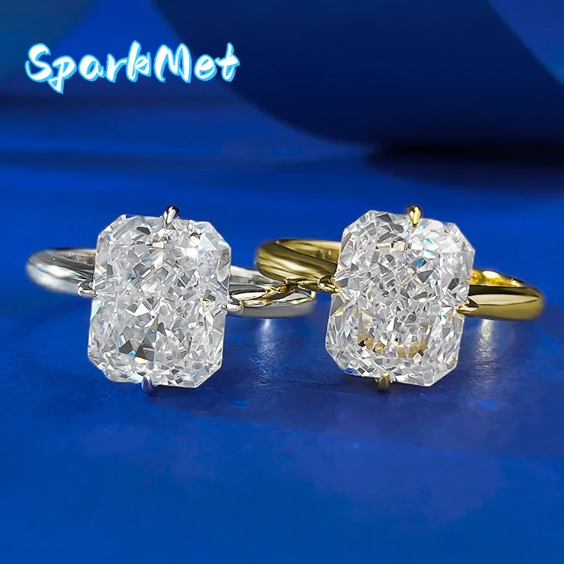 SparkMet 4-каратное кольцо с муассанитом 8x10 мм с сертификатом Ultra Flash, кольца с бриллиантами Ice Cut, женские свадебные украшения, подарок, серебро S925
SparkMet 4-каратное кольцо с муассанитом 8x10 мм с сертификатом Ultra Flash, кольца с бриллиантами Ice Cut, женские свадебные украшения, подарок, серебро S925