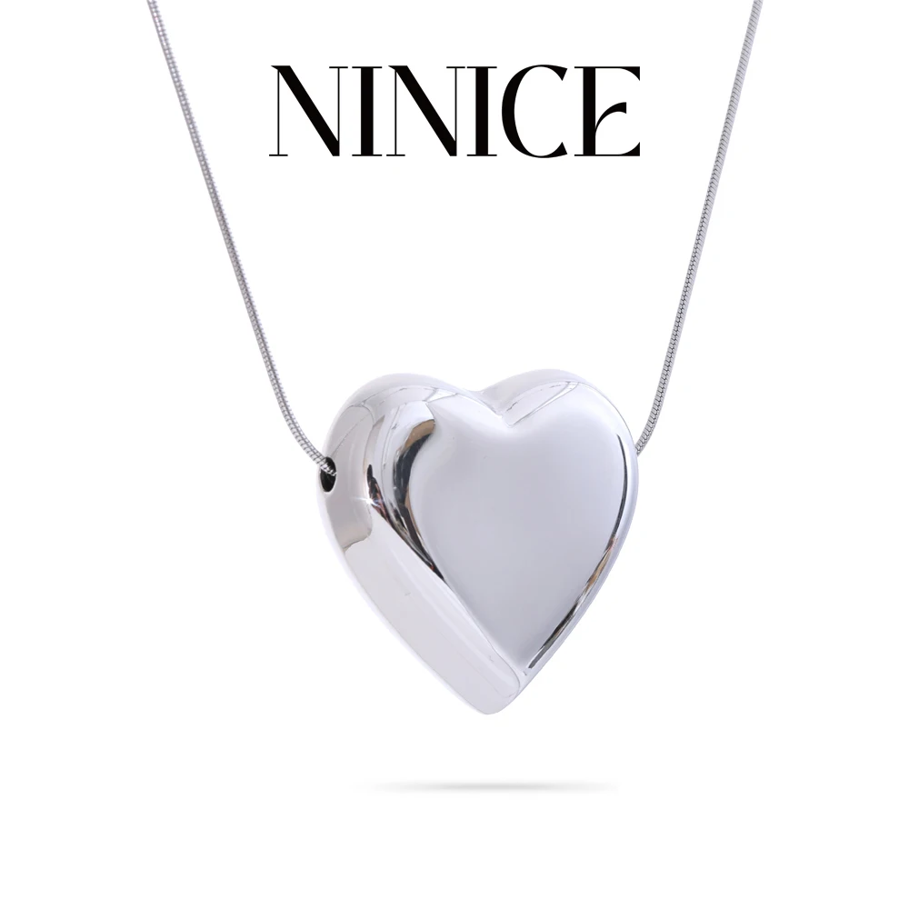NiNice Smooth Stainless Steel Metal Heart Love Pendant Necklace for Women Romantic Charm Daily Collar Jewelry Accessories
NiNice Smooth Stainless Steel Metal Heart Love Pendant Necklace for Women Romantic Charm Daily Collar Jewelry Accessories