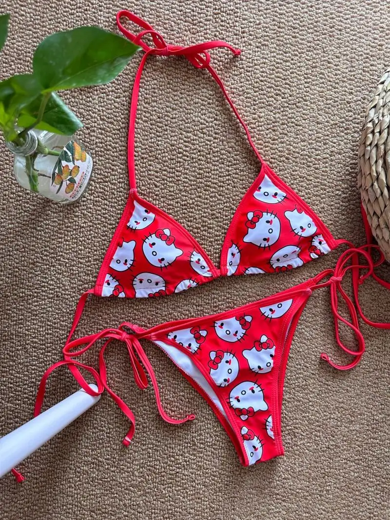 Bikini Hellokitty Cute Girls Sexy Bikini Suit Printed Bikini Swimwear Women Swimwear Beach Wear Underwear Stretch Slip Skirt Vac
Bikini Hellokitty Cute Girls Sexy Bikini Suit Printed Bikini Swimwear Women Swimwear Beach Wear Underwear Stretch Slip Skirt Vac