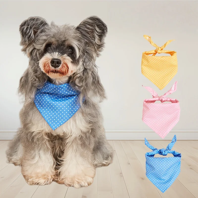Pet Scarf with Polka Dot Print Dog Drool Towel Breathable Dog Triangular Bandage Dog Scarf Pet Grooming Accessories Pet Supplies
Pet Scarf with Polka Dot Print Dog Drool Towel Breathable Dog Triangular Bandage Dog Scarf Pet Grooming Accessories Pet Supplies