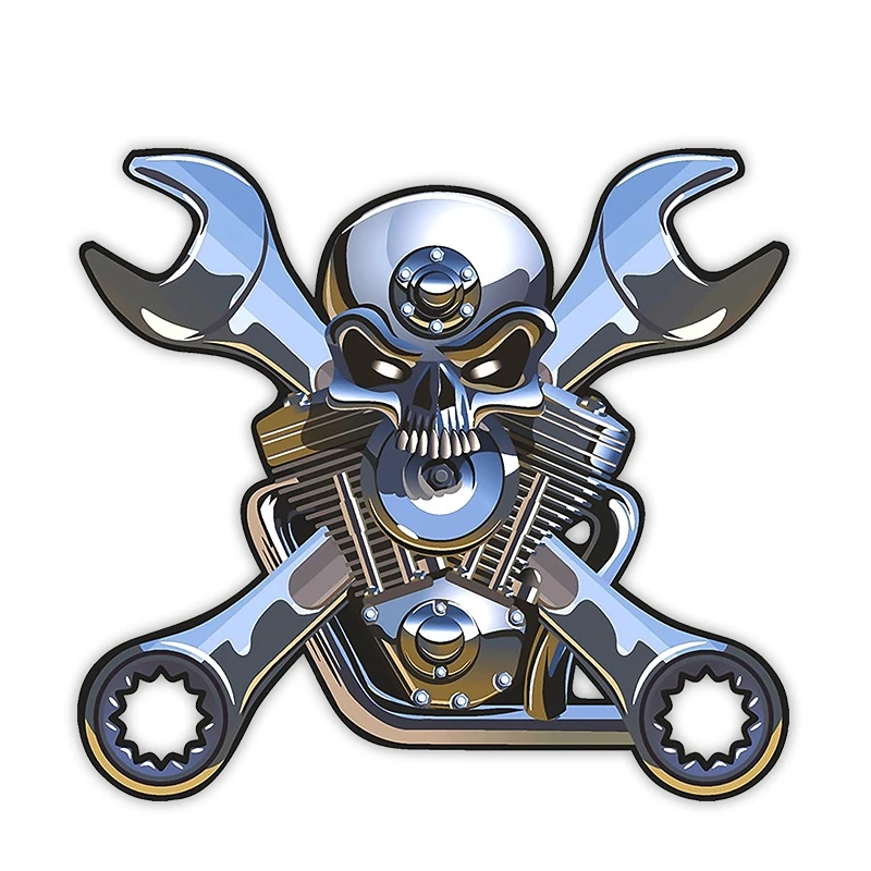 Personalized Skull with Wrench Sticker for Toolbox Fridge Guitar Motorcycle Helmet Vinyl Decals Waterproof Car Accessories
Personalized Skull with Wrench Sticker for Toolbox Fridge Guitar Motorcycle Helmet Vinyl Decals Waterproof Car Accessories