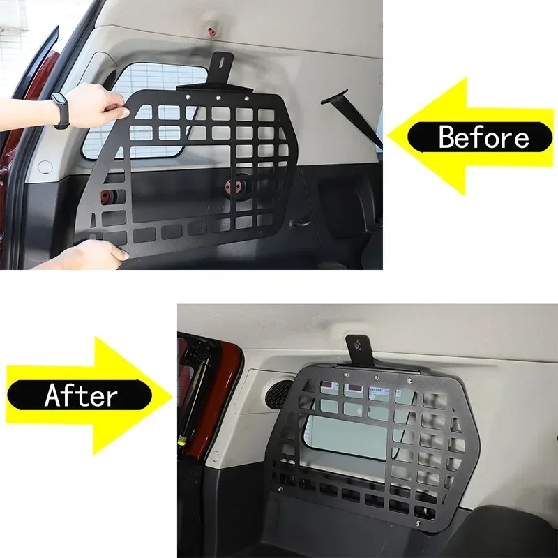 For 2007-21 Toyota FJ Cruiser Aluminum Alloy Black Car Trunk Left Multifunctional Bag Rack Storage Rack Car Interior Accessories
For 2007-21 Toyota FJ Cruiser Aluminum Alloy Black Car Trunk Left Multifunctional Bag Rack Storage Rack Car Interior Accessories