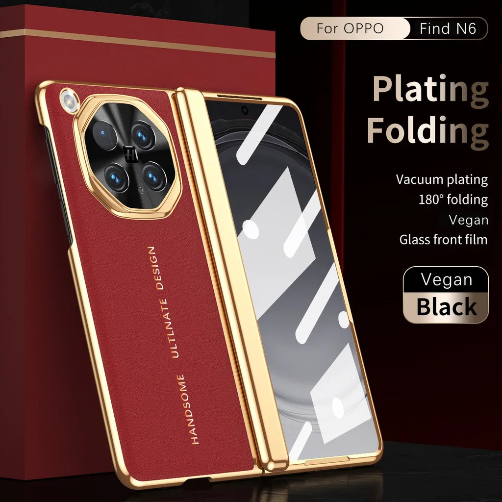 With Screen Glass Case For OPPO Find N6 N3 Findn6 5G Luxury Electroplated PU Leather Shockproof Hard Cover
With Screen Glass Case For OPPO Find N6 N3 Findn6 5G Luxury Electroplated PU Leather Shockproof Hard Cover