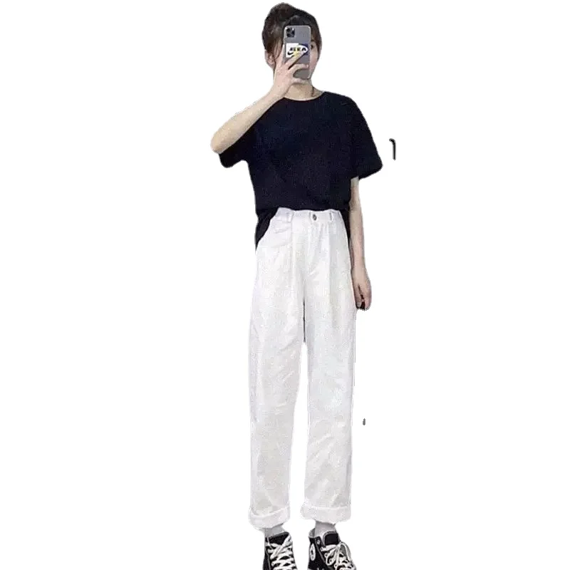 2021 Suit Women's Summer New Style Korean Loose Blouse + High Waist Casual Pants Suit
2021 Suit Women's Summer New Style Korean Loose Blouse + High Waist Casual Pants Suit