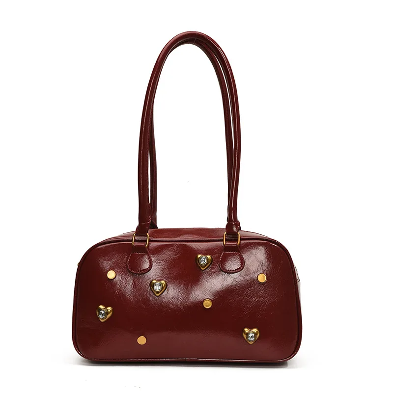  Новинка 2025 года, стильная женская сумка-тоут, винтажная сумка через плечо с шипами, большая вместительная сумка, ленивая модная сумка, повседневная сумка через плечо
Новинка 2025 года, стильная женская сумка-тоут, винтажная сумка через плечо с шипами, большая вместительная сумка, ленивая модная сумка, повседневная сумка через плечо 