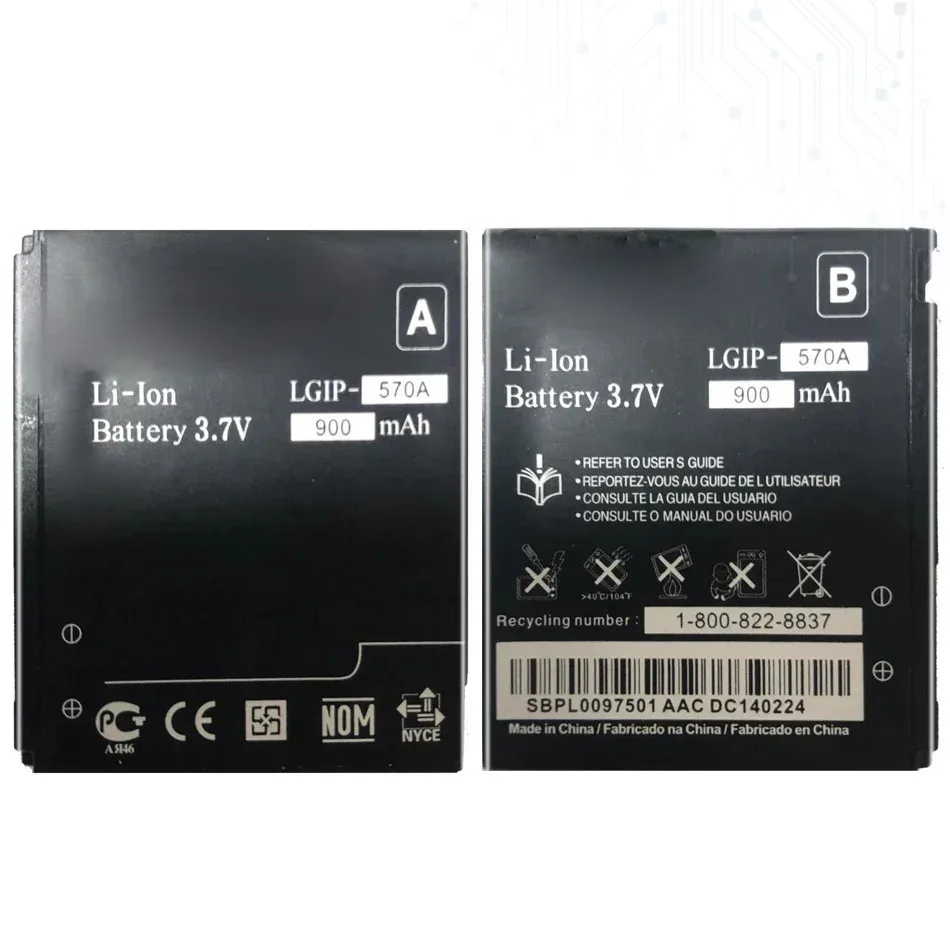 Сменный аккумулятор LGIP-570A 900 мАч для LG KC550 KC780 KF700 KP500 KX500 KC560 KV500
Сменный аккумулятор LGIP-570A 900 мАч для LG KC550 KC780 KF700 KP500 KX500 KC560 KV500