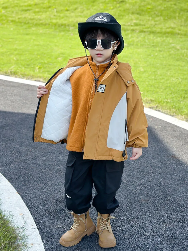 Boys' Tee-in-One Detachable Hooded Jaet Sports Outdoor Windproof Children's Cotton Clothes Warm Thi Long Sve Zipper ...
Boys' Tee-in-One Detachable Hooded Jaet Sports Outdoor Windproof Children's Cotton Clothes Warm Thi Long Sve Zipper ...