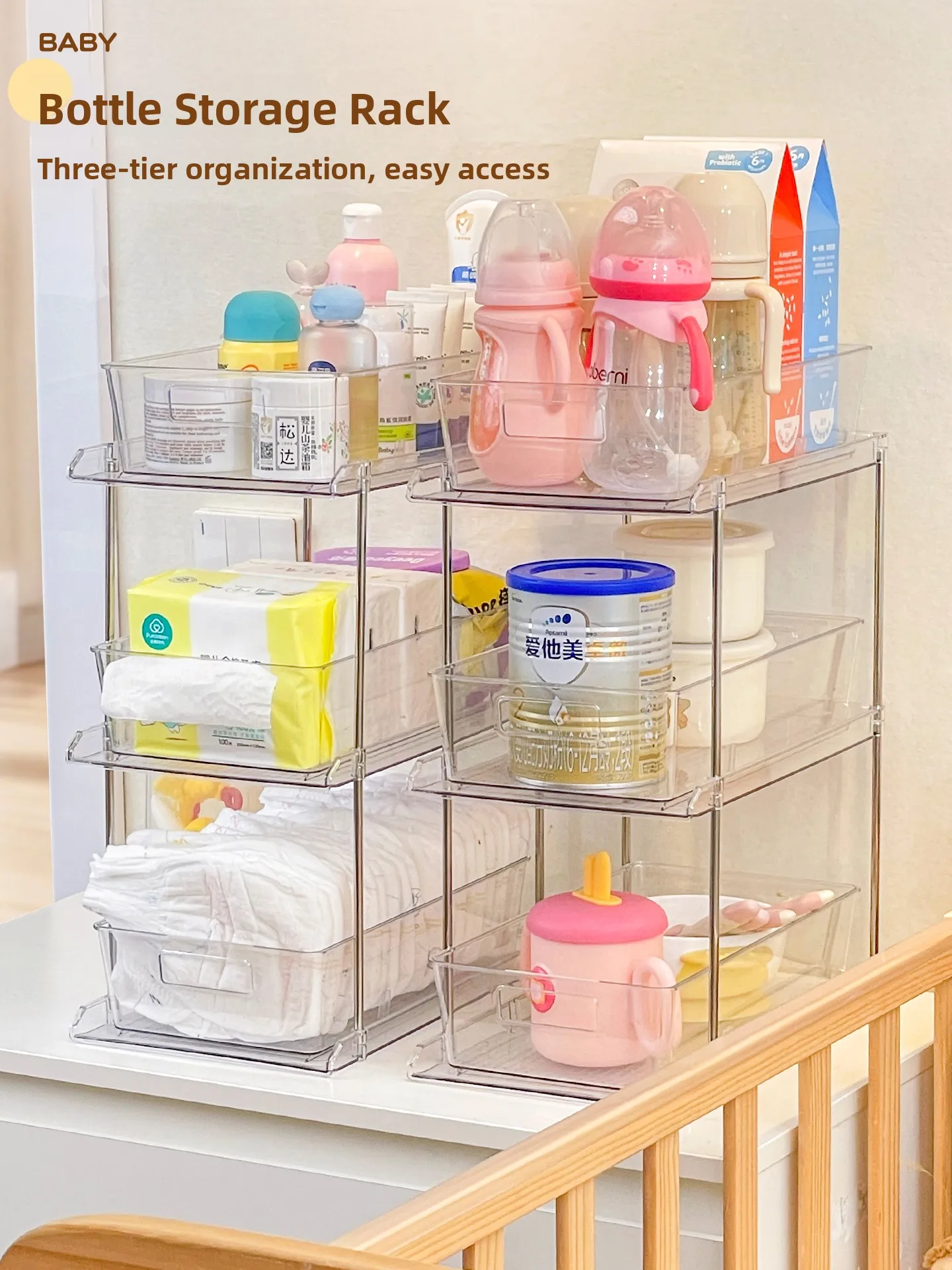 Baby Supplies Feeding Time Accessories Multi-Layer Storage Box Feeding Table Milk Bottle Organizer Rack Simple Design Plastic...
Baby Supplies Feeding Time Accessories Multi-Layer Storage Box Feeding Table Milk Bottle Organizer Rack Simple Design Plastic...