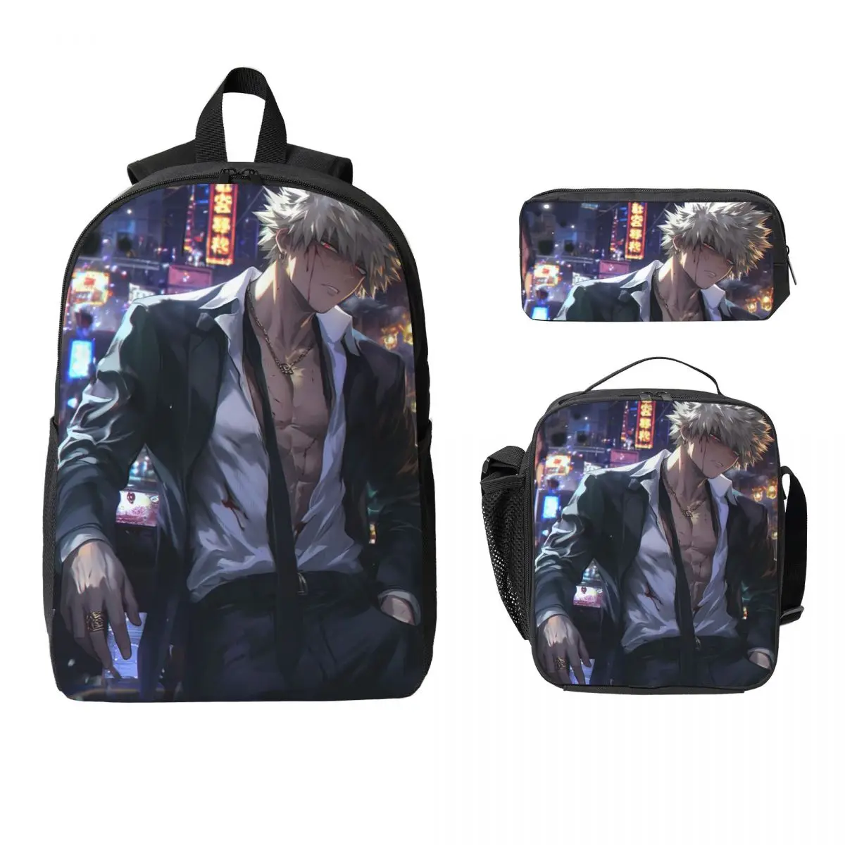 Bakugou Katsuki Backpack Boys Girls BookBag School Bag Computer Shoulder Bags 3ps Insulated Lunch Bag Pencil Case
Bakugou Katsuki Backpack Boys Girls BookBag School Bag Computer Shoulder Bags 3ps Insulated Lunch Bag Pencil Case