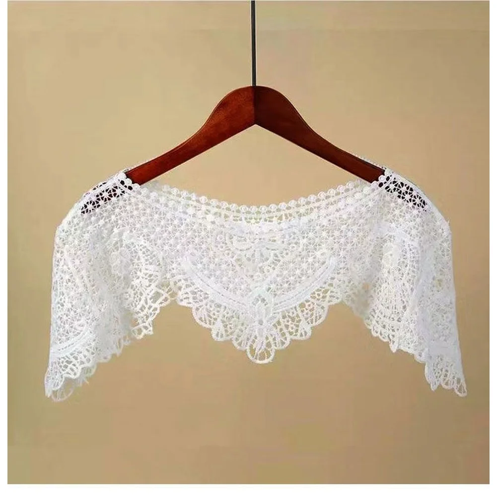 Fashion Women Shawls Lace Cape Short Knitted Cover Shirts Hollow Out Floral Tops For Wedding Evening Party
Fashion Women Shawls Lace Cape Short Knitted Cover Shirts Hollow Out Floral Tops For Wedding Evening Party