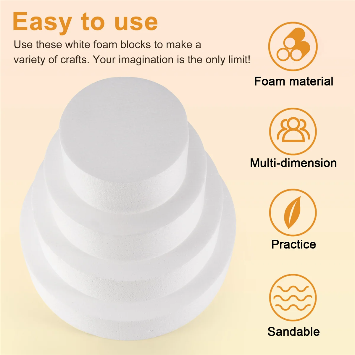 A64E 4 Pack Foam Cake Dummy for Decorating and Wedding Display,Sculpture,Modeling DIY Arts,Kids Class,Floral
A64E 4 Pack Foam Cake Dummy for Decorating and Wedding Display,Sculpture,Modeling DIY Arts,Kids Class,Floral