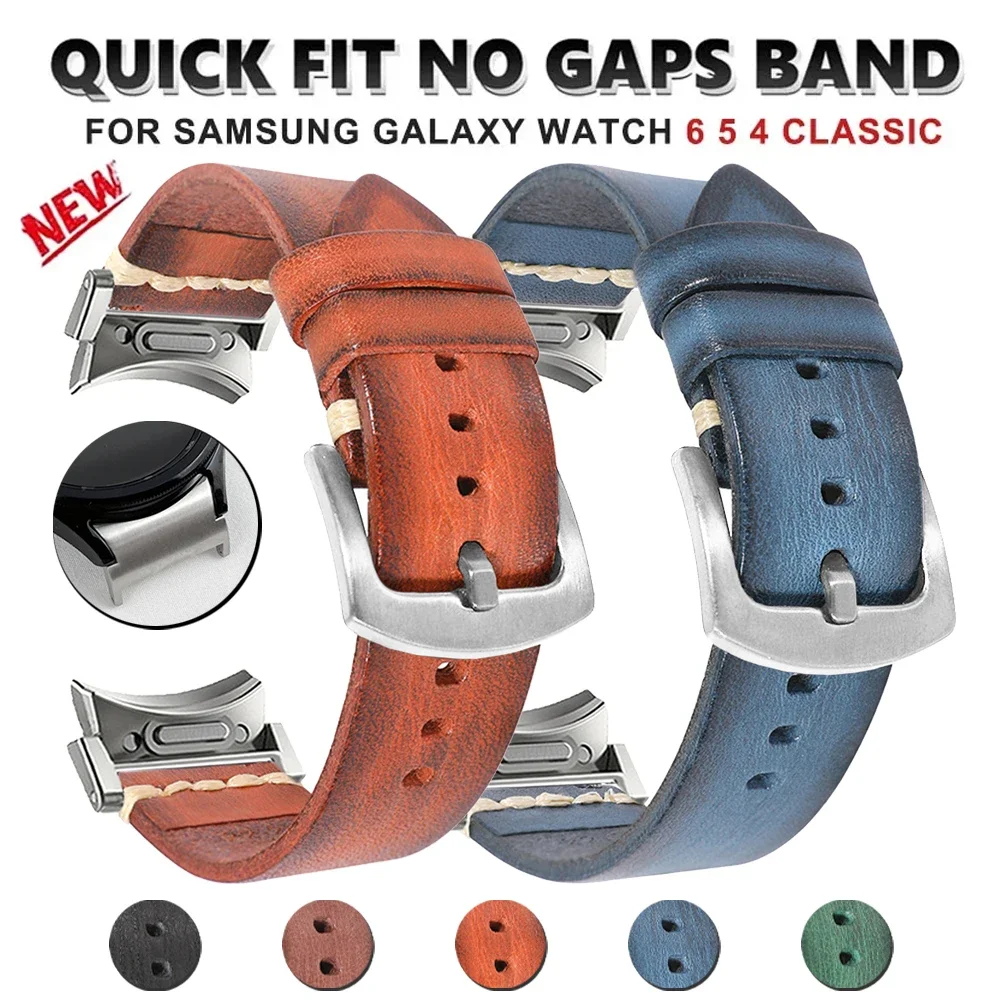 Genuine Leather Strap for Samsung Galaxy 5/6/7 44mm 40mm Galaxy Watch FE Quick Fit Bracelet for Galaxy 6 Classic 47mm/43mm Band
Genuine Leather Strap for Samsung Galaxy 5/6/7 44mm 40mm Galaxy Watch FE Quick Fit Bracelet for Galaxy 6 Classic 47mm/43mm Band