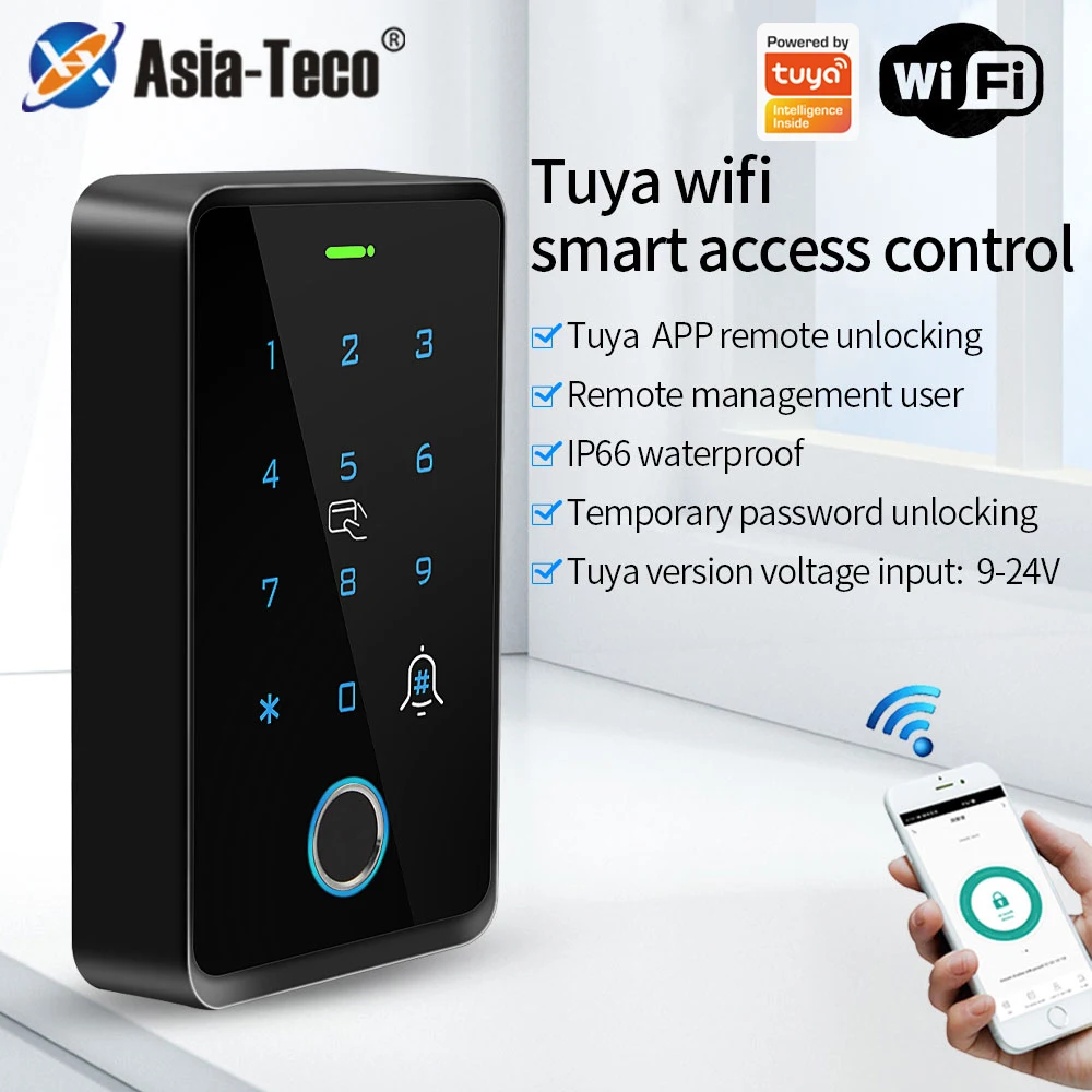 WiFi support tuya app Fingerprint Access Control System - IP65 Waterproof RFID Keypad with Smart App & Standalone Door Opener
WiFi support tuya app Fingerprint Access Control System - IP65 Waterproof RFID Keypad with Smart App & Standalone Door Opener