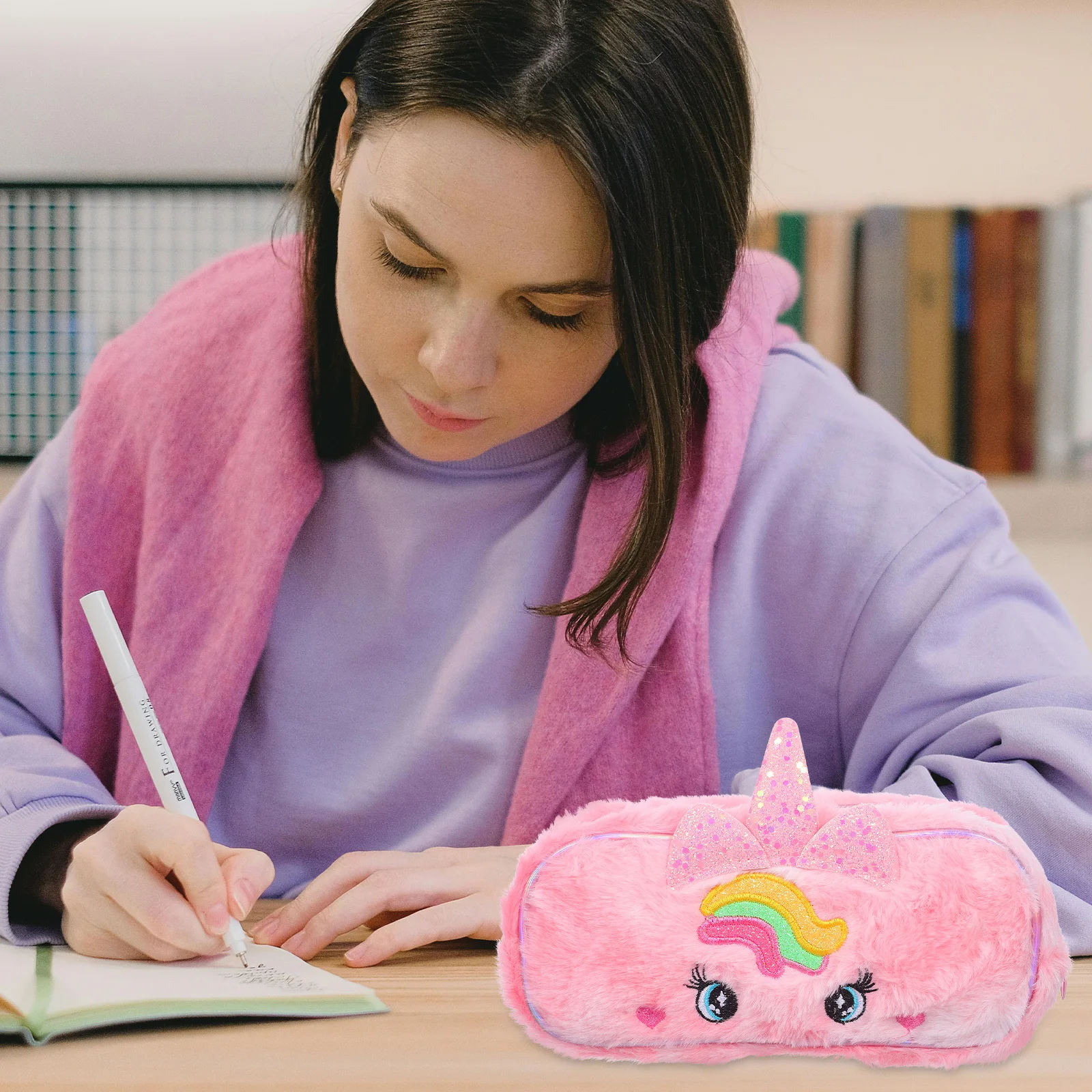 2Pcs Pencil Case Cute Animal Standing Pen Holder Zipper Storage Pouch for Girls School Supplies Organizer Pink
2Pcs Pencil Case Cute Animal Standing Pen Holder Zipper Storage Pouch for Girls School Supplies Organizer Pink