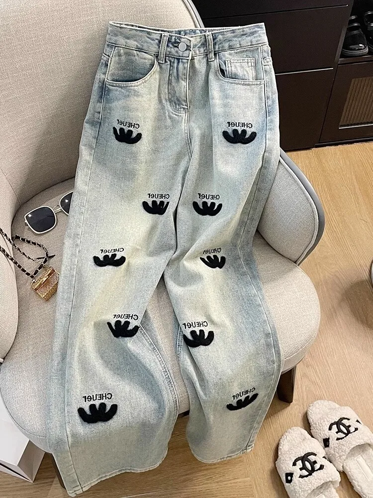 Американские джинсы в стиле ретро, универсальные, повседневные, прямые, свободные, широкие брюки для мужчин и женщин, весна-осень, корейский стиль
Американские джинсы в стиле ретро, универсальные, повседневные, прямые, свободные, широкие брюки для мужчин и женщин, весна-осень, корейский стиль