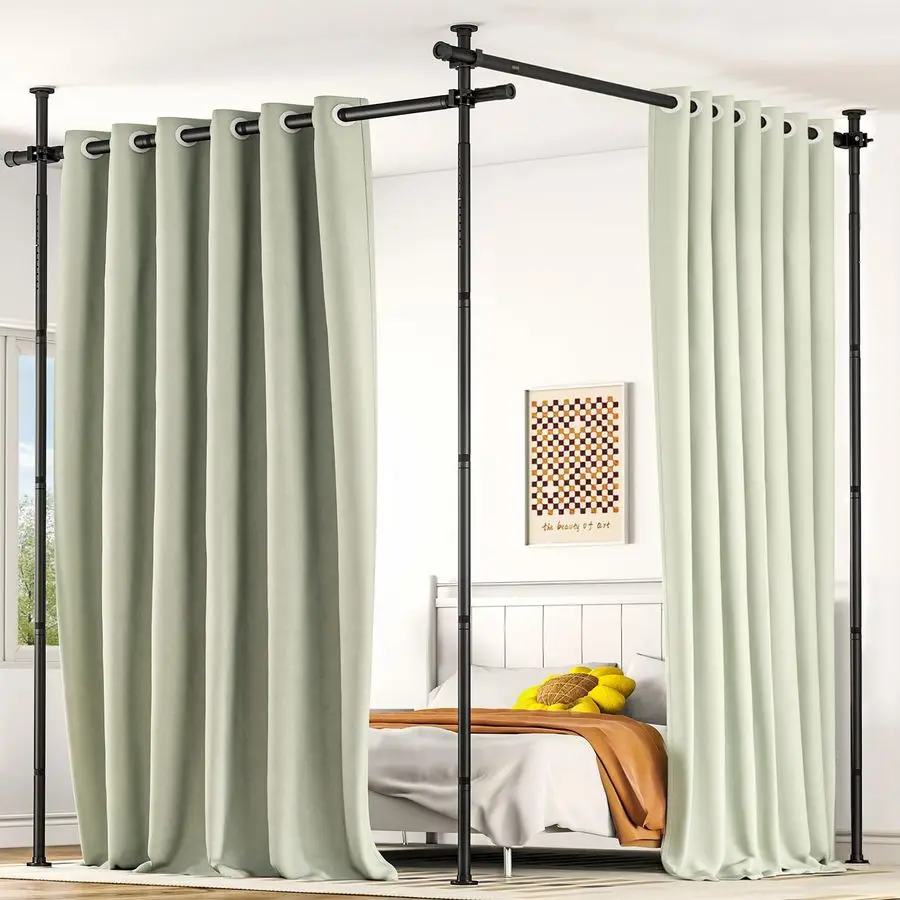 Room Divider, No Drilling Curtain Tension Rods Wall Divider for Room Separation, 410ftH 30147W Adjustable, Heavy Duty Floor to C
Room Divider, No Drilling Curtain Tension Rods Wall Divider for Room Separation, 410ftH 30147W Adjustable, Heavy Duty Floor to C