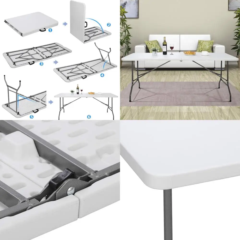 Портативный складной пластиковый стол повышенной прочности с ручкой - подходит для пикников, кемпинга, вечеринок, обедов, использования в помещении и на улице - Li
Портативный складной пластиковый стол повышенной прочности с ручкой - подходит для пикников, кемпинга, вечеринок, обедов, использования в помещении и на улице - Li