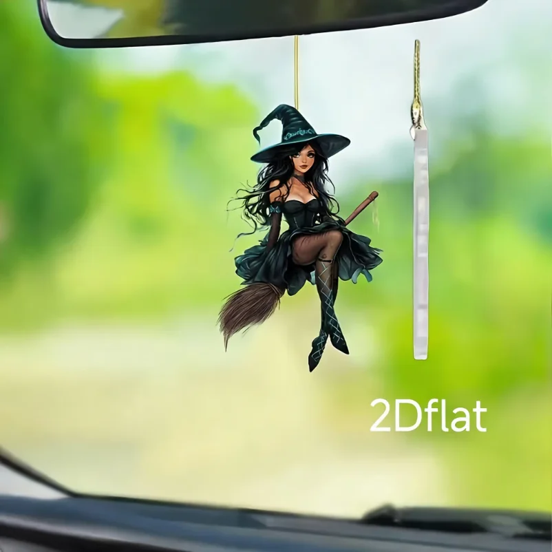 1Pc Witch Riding Broom 2D Flat Car Rearview Mirror Hanging Ornament, Suitable for Keychains, Cars and Backpacks Decorations
1Pc Witch Riding Broom 2D Flat Car Rearview Mirror Hanging Ornament, Suitable for Keychains, Cars and Backpacks Decorations
