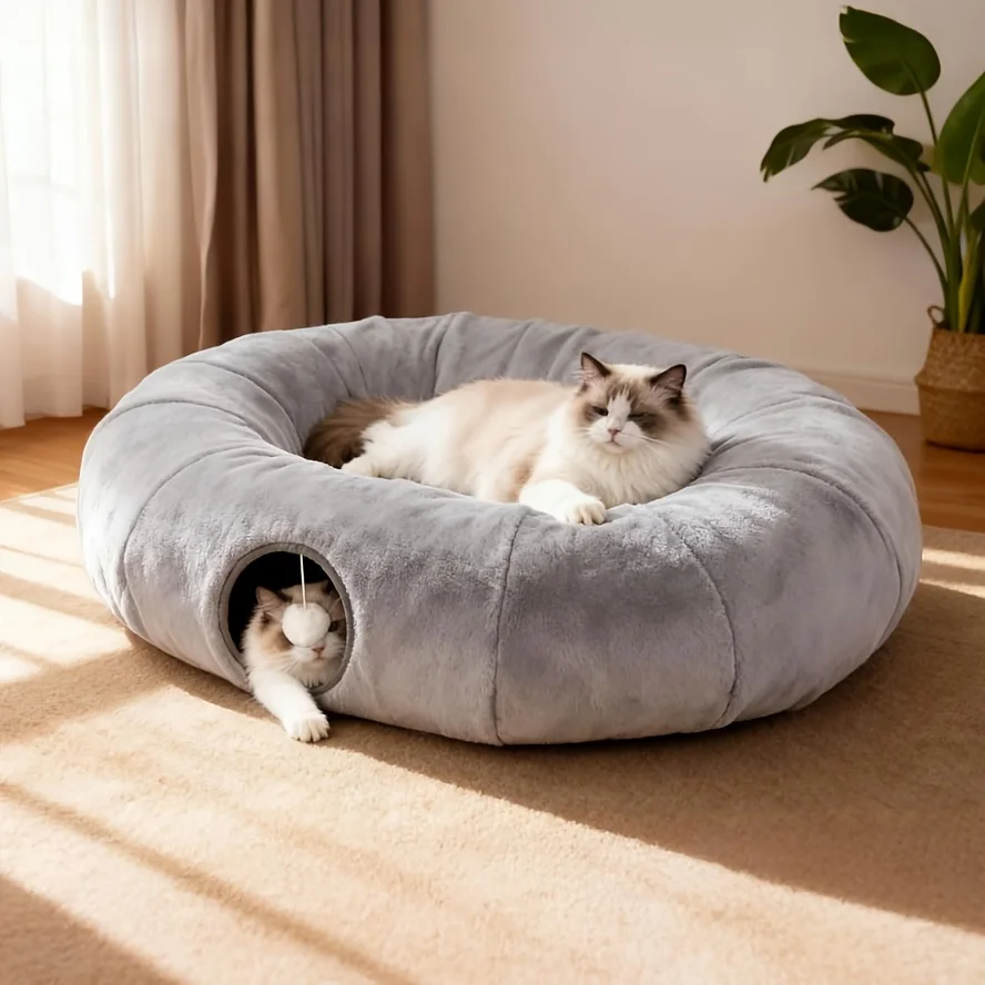 3-in-1 Cat Tunnel And Bed - Cozy And Warm Pet Bed with A Non-slip Bottom, Easy to Assemble, Detachable Design, Suitable for Small to Medium Cats, Rabbits, And Hamsters - Ideal for Small Cats, Rabbit Beds, Playtime Pet Furniture, Plush Pet Furnishings
3-in-1 Cat Tunnel And Bed - Cozy And Warm Pet Bed with A Non-slip Bottom, Easy to Assemble, Detachable Design, Suitable for Small to Medium Cats, Rabbits, And Hamsters - Ideal for Small Cats, Rabbit Beds, Playtime Pet Furniture, Plush Pet Furnishings