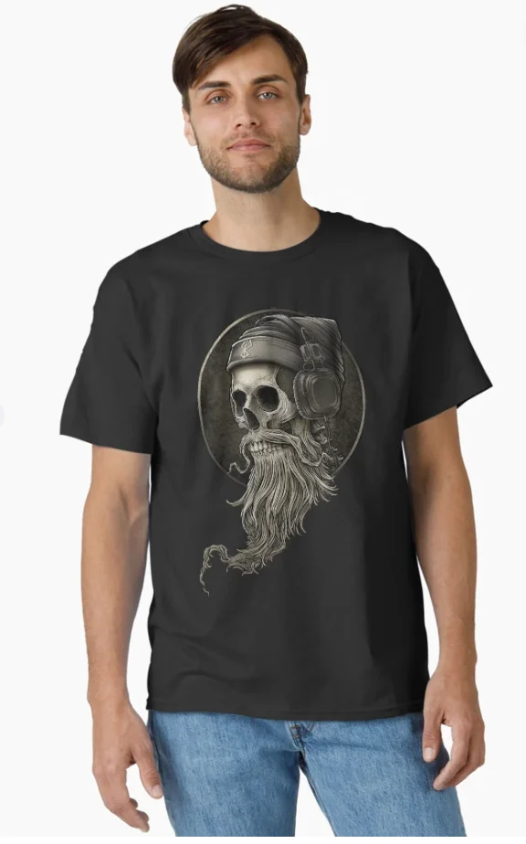 Hot Selling Fashion Skull Beard Printed Short Sleeve T-Shirt Casual Fashion Retro Street Trend Soft Loose Cotton Men's T-Shirt 
Hot Selling Fashion Skull Beard Printed Short Sleeve T-Shirt Casual Fashion Retro Street Trend Soft Loose Cotton Men's T-Shirt