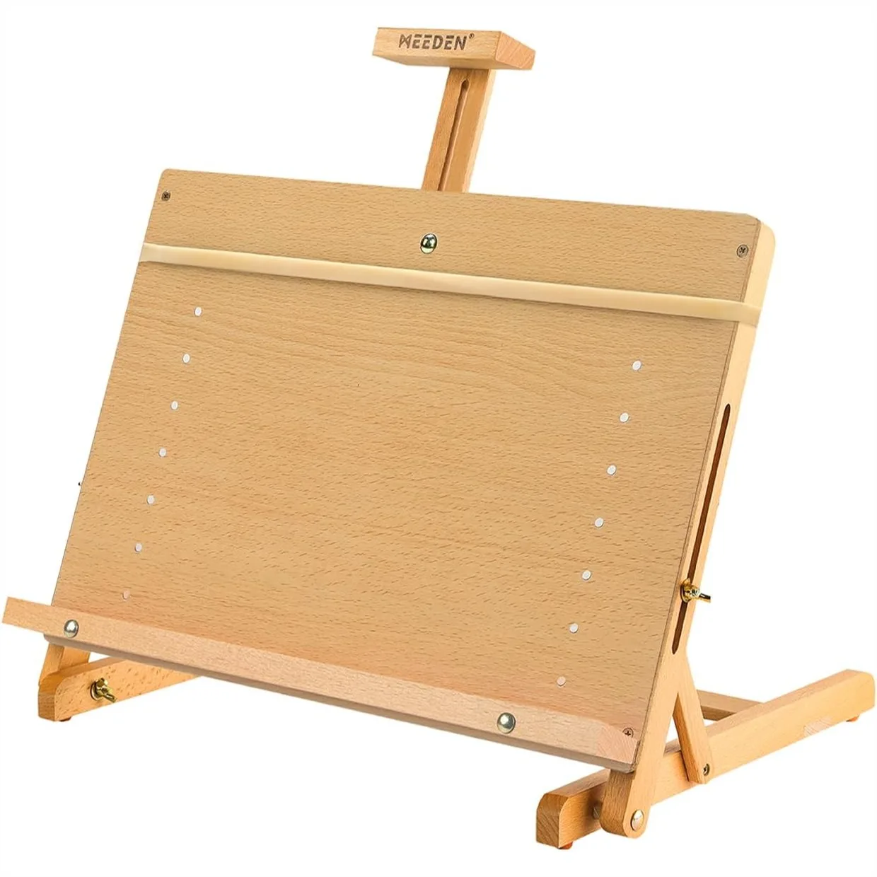 Solid Beech Wood Tabletop H-Frame Easel for Artists, Adjustable Drawing Board Holds Canvas up to 23" High
Solid Beech Wood Tabletop H-Frame Easel for Artists, Adjustable Drawing Board Holds Canvas up to 23" High