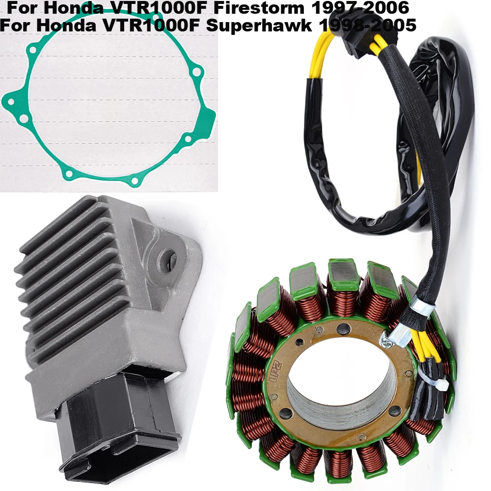 Motorcycle Regulator Rectifier Stator Coil Gasket for Honda VTR1000F Firestorm 1997-2006 VTR 1000 F Superhawk 1998-2005
Motorcycle Regulator Rectifier Stator Coil Gasket for Honda VTR1000F Firestorm 1997-2006 VTR 1000 F Superhawk 1998-2005