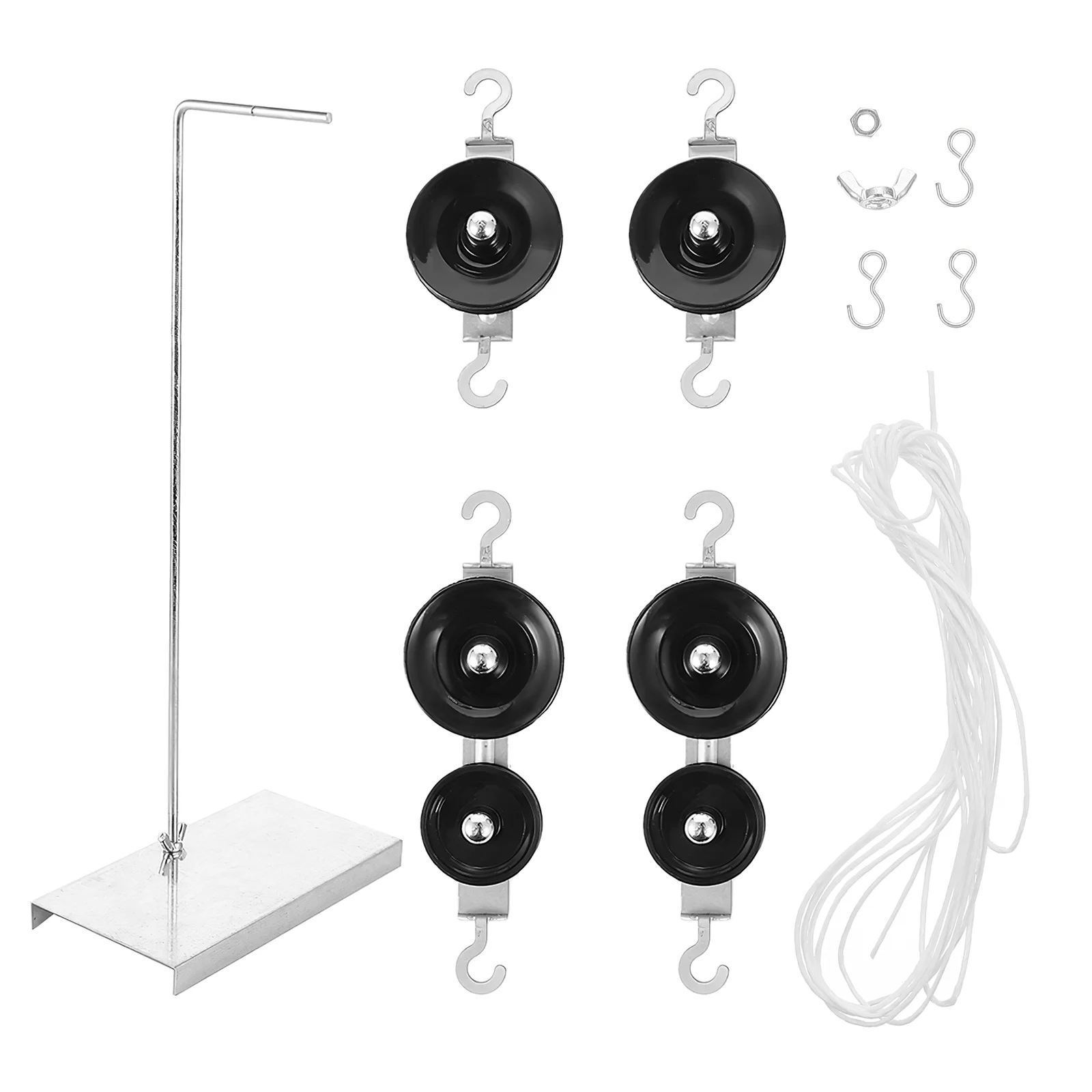 Pulley Block Experimental Equipment Principle Machinery Physics Movable Pulleys and Holder Metal Fixed
Pulley Block Experimental Equipment Principle Machinery Physics Movable Pulleys and Holder Metal Fixed
