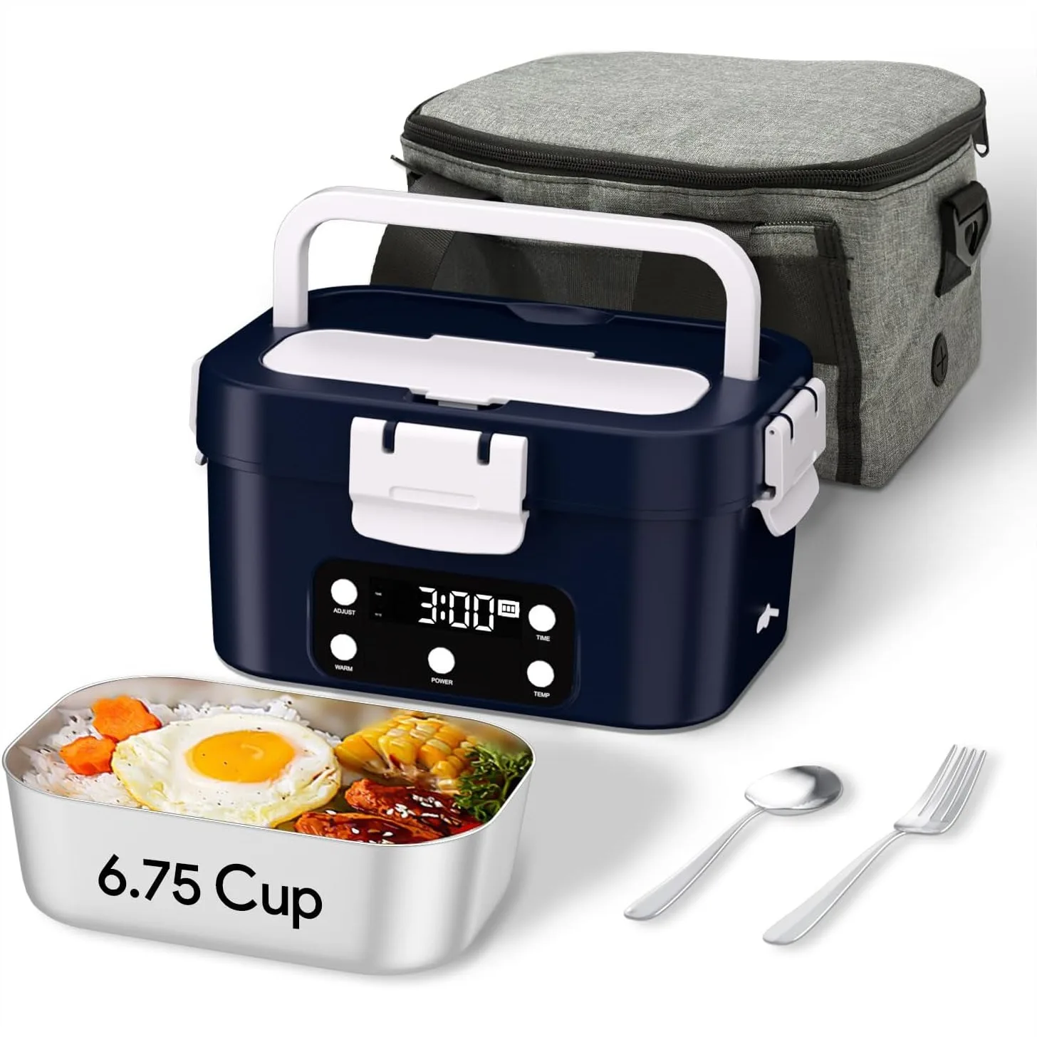 Cordless Electric Lunch Box 6.75 Cup Automatic Food Warmer with Rechargeable Battery for Office Travel Outdoor
Cordless Electric Lunch Box 6.75 Cup Automatic Food Warmer with Rechargeable Battery for Office Travel Outdoor