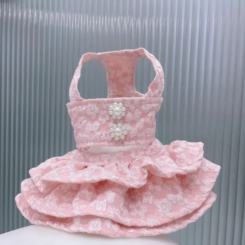New Pink Blue Cute Puppy Dog Clothing Fashion Flower Print Pearl Princess Dresses For Small Medium Dog Chihuahua Pet Dog Clothes
New Pink Blue Cute Puppy Dog Clothing Fashion Flower Print Pearl Princess Dresses For Small Medium Dog Chihuahua Pet Dog Clothes