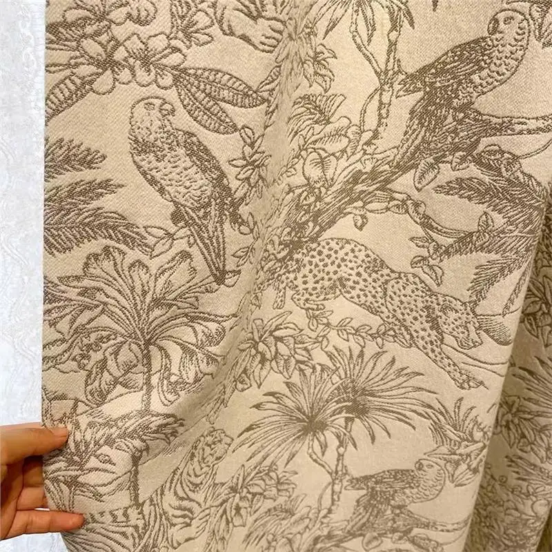 Mid Ancient Style Retro Cream Colored Curtains Woven Animal Jacquard Thickened High Blackout Curtains for Bedrooms Living Rooms
Mid Ancient Style Retro Cream Colored Curtains Woven Animal Jacquard Thickened High Blackout Curtains for Bedrooms Living Rooms