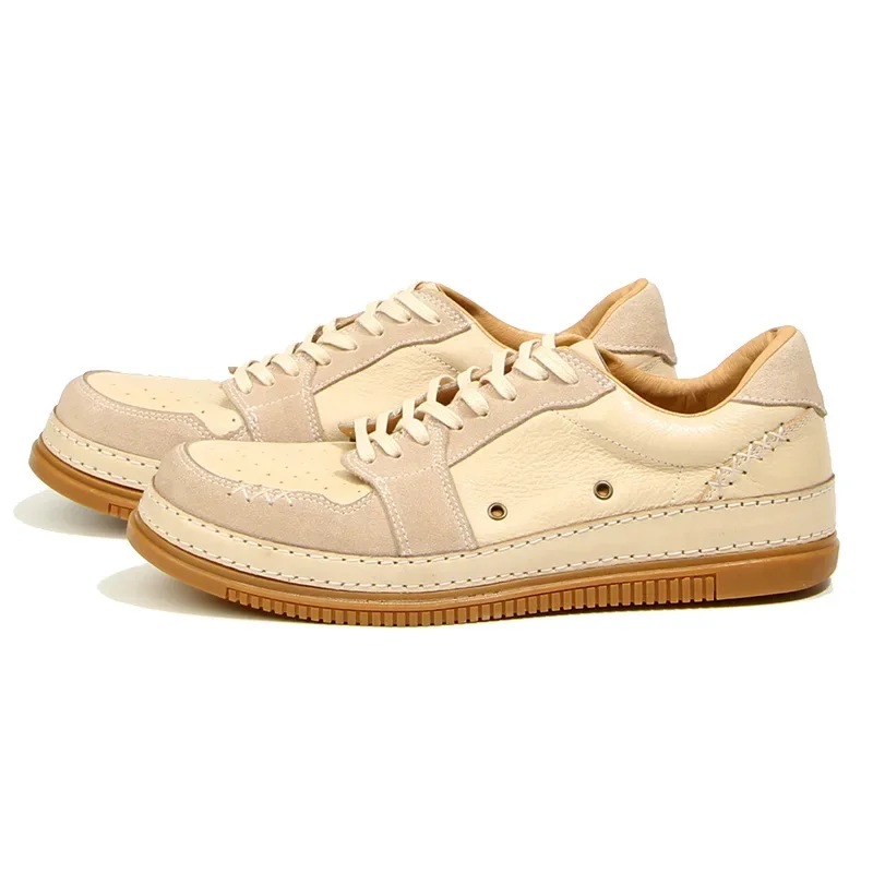 Old white Highquality Retro Cowhide Men's Shoes Casual Sports Shoes Outdoor Running Genuine Leather Sneakers Hiking
Old white Highquality Retro Cowhide Men's Shoes Casual Sports Shoes Outdoor Running Genuine Leather Sneakers Hiking