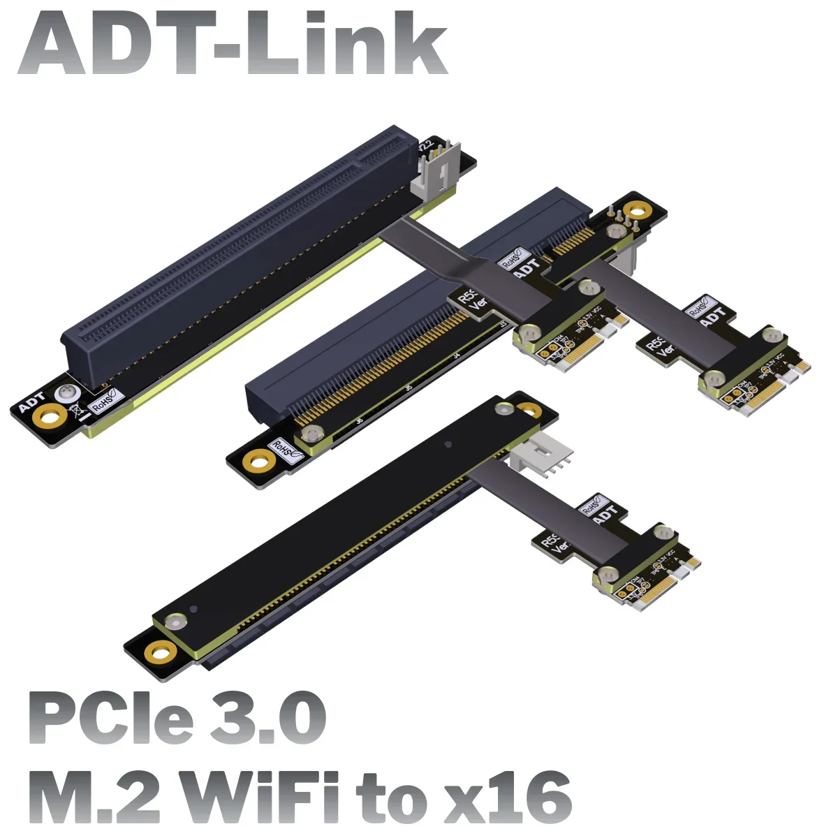 ADT-Link M.2 WiFi A.E Key NGFF to PCIe 3.0 x16 Graphics Card Extension Cable M.2 Multi-Cards PCI-E Riser GPU Video Cards Adapter
ADT-Link M.2 WiFi A.E Key NGFF to PCIe 3.0 x16 Graphics Card Extension Cable M.2 Multi-Cards PCI-E Riser GPU Video Cards Adapter