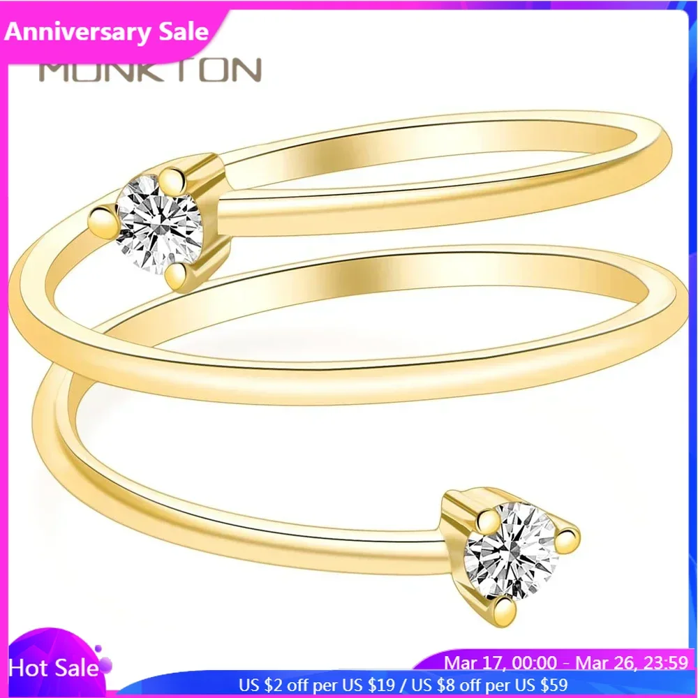 Monkton 14K Gold Plated Wedding Band for Women Stackable Thin Cubic Zirconia Open Wrap Dainty Engagement Ring for Young Girl
Monkton 14K Gold Plated Wedding Band for Women Stackable Thin Cubic Zirconia Open Wrap Dainty Engagement Ring for Young Girl