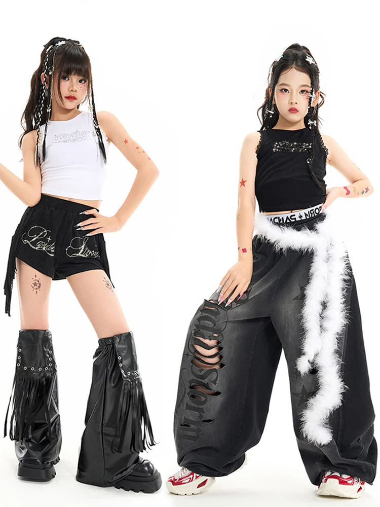 Summer Jazz Dance Cothes For Girls Sleeveless Diamond Vest Pants Shorts Kids Hip Hop Outfits Kpop Concert Group Performance Wear
Summer Jazz Dance Cothes For Girls Sleeveless Diamond Vest Pants Shorts Kids Hip Hop Outfits Kpop Concert Group Performance Wear