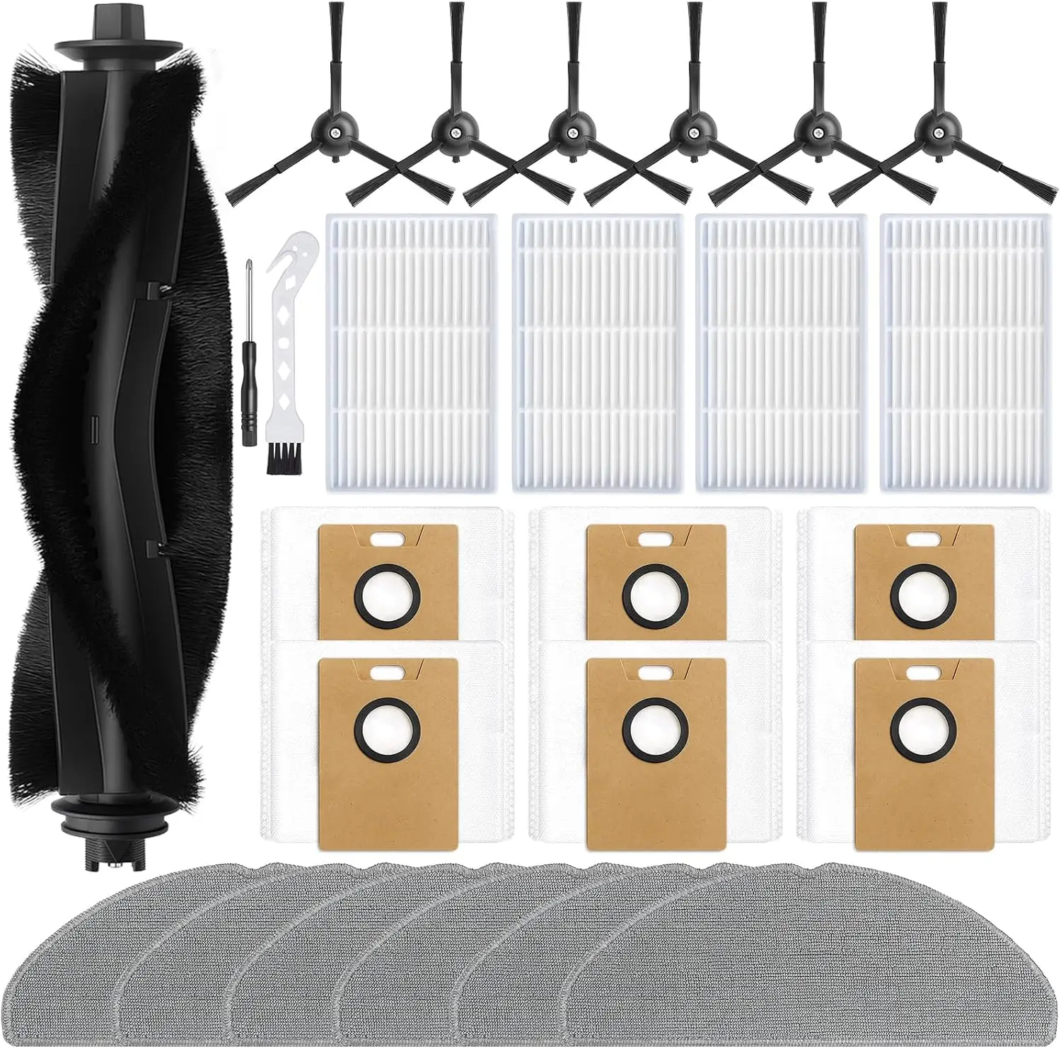 RV20 Max Plus Replacement Parts Kit for Robotic Vacuum Cleaners with Roller, HEAP Filters, Mops, Dust Bags, Side Brushes
RV20 Max Plus Replacement Parts Kit for Robotic Vacuum Cleaners with Roller, HEAP Filters, Mops, Dust Bags, Side Brushes