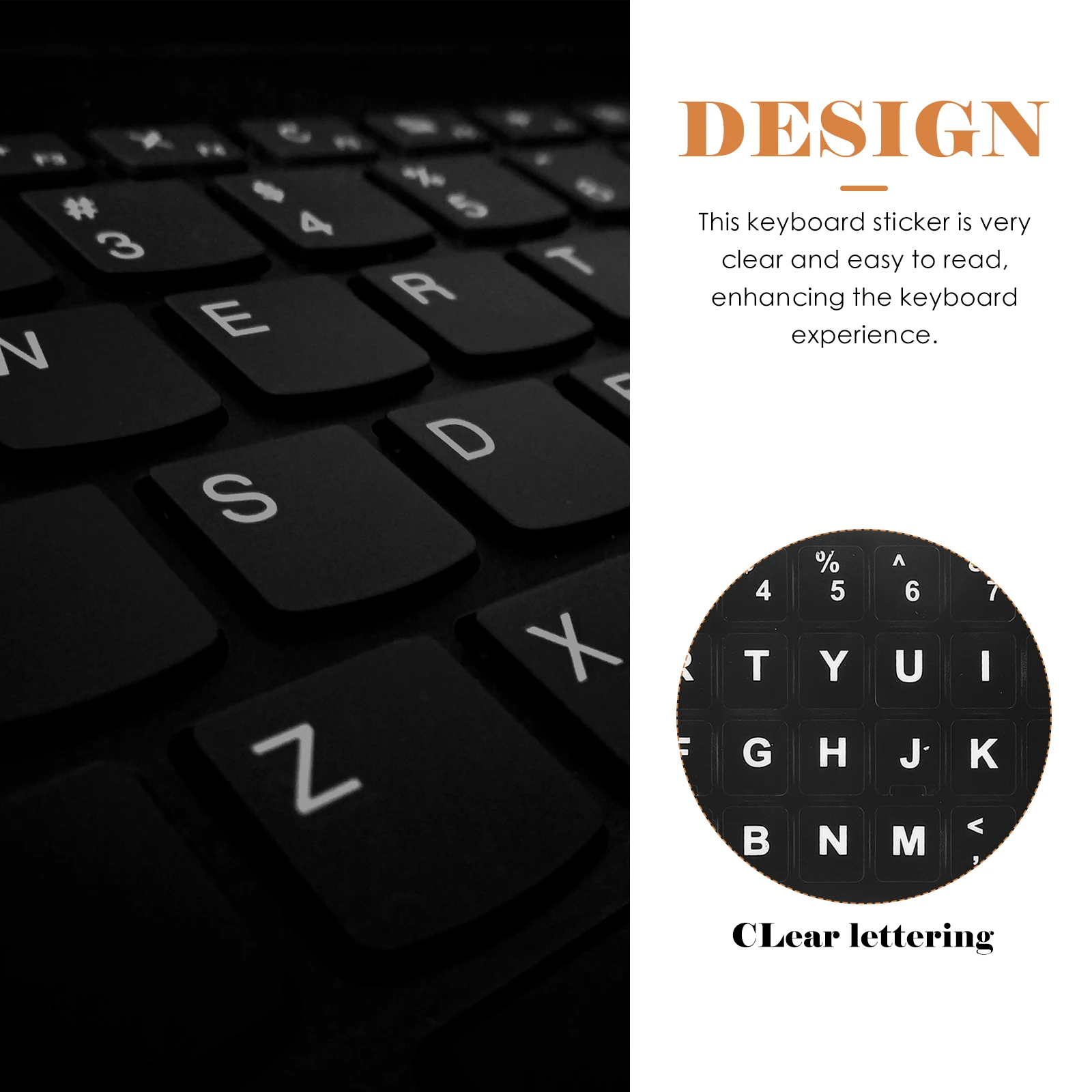 Универсальные английские наклейки, прозрачная матовая отделка, нескользящие сменные наклейки для клавиатуры ноутбука, клей для настольных ПК 
Универсальные английские наклейки, прозрачная матовая отделка, нескользящие сменные наклейки для клавиатуры ноутбука, клей для настольных ПК