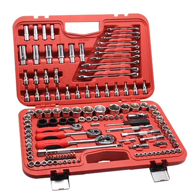 123PCS SK-123SP Metric & SAE Socket Wrench Set Professional Automotive Mechanical Repair Ratchet Tool Kit
123PCS SK-123SP Metric & SAE Socket Wrench Set Professional Automotive Mechanical Repair Ratchet Tool Kit