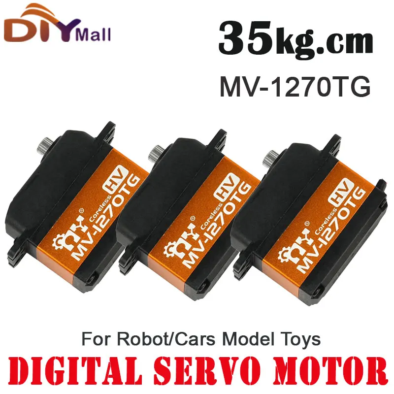 35kg.cm Coreless Digital Servo Standard Motor MV-1270TG HV Waterproof RC Cars Titanium Metal Gears For Helicopter Rc Parts
35kg.cm Coreless Digital Servo Standard Motor MV-1270TG HV Waterproof RC Cars Titanium Metal Gears For Helicopter Rc Parts
