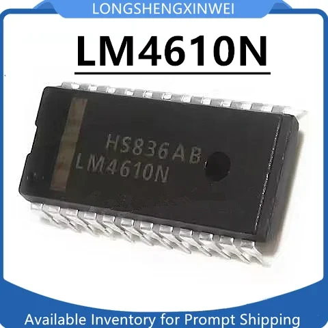 1 шт. LM4610N LM4610 прямая вставка DIP-24 чип объемного управления балансом тона новый оригинальный на складе
1 шт. LM4610N LM4610 прямая вставка DIP-24 чип объемного управления балансом тона новый оригинальный на складе