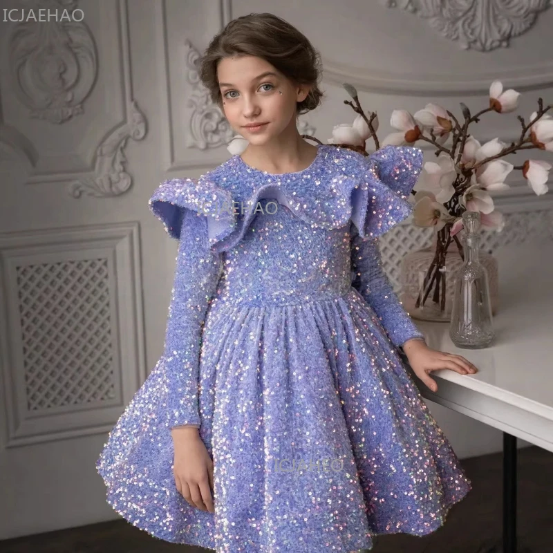 Girls Long Sleeve Sequin Celebration Host New Year Party Pageant Formal Gown Clothes Princess Dress Children Birthday First Year
Girls Long Sleeve Sequin Celebration Host New Year Party Pageant Formal Gown Clothes Princess Dress Children Birthday First Year